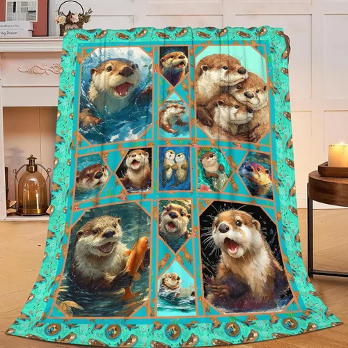 Miniatura 106 de Manta de Foca del Océano, Regalos de Focas para Niños, Niñas, Adultos, Mujeres y Hombres, Suave, Acogedora, Cálida, Felpa Esponjosa, Mullida