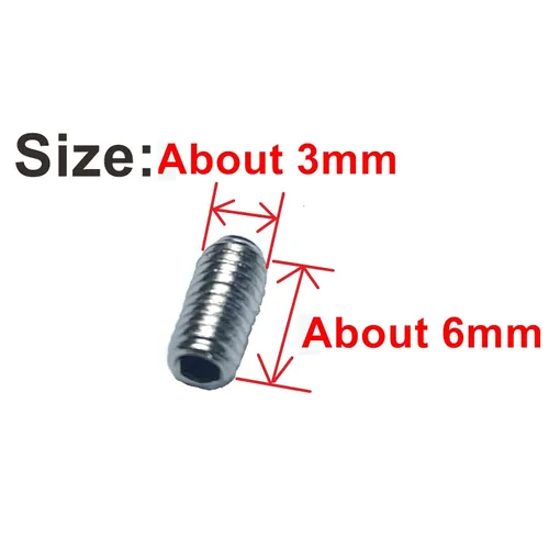 Miniatura 3 de 50 tornillos de ajuste de altura para Fender Stratocaster Telecaster con llave de 0.059 in, acero inoxidable 304, juego de tornillos de agarre
