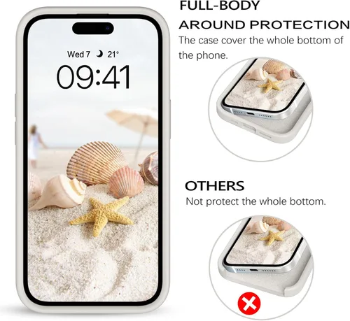 Miniatura 91 de GUAGUA Funda compatible con iPhone 17 Pro Max de 6.9 pulgadas, silicona líquida, goma de gel suave, delgada, forro de microfibra delgada
