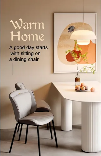 Miniatura 6 de Light Luxury Dining Chair, Simple Modern Leisure Chair with Backrest, Color Matching Design, Enhance the Sense of Space, Suitable for Kitchen