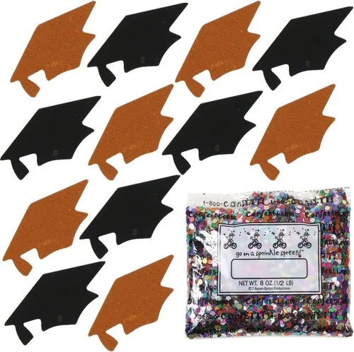 Miniatura 172 de Confetti Grad Cap Negro, Azul Marino Combo - 2 bolsas de media onza (1 oz)