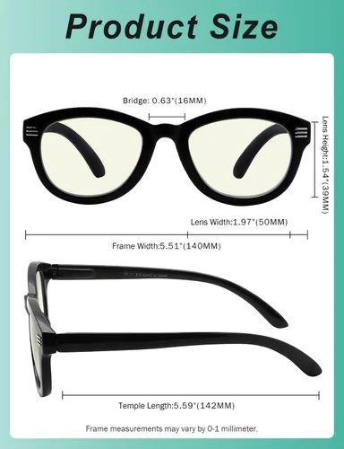 Miniatura 6 de Eyekepper Gafas de lectura con diseño de ojo de gato para mujer, paquete de 4 unidades, de gran tamaño Gafas de lectura con bloqueo de luz azul