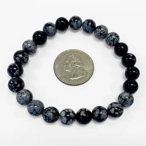 Miniatura 94 de Gem Avenue Handmade Round Bead Stretch Bracelet Unisex Natural Stone Beaded Jewelry for Men & Women, Elastic Wristband for Daily Wear