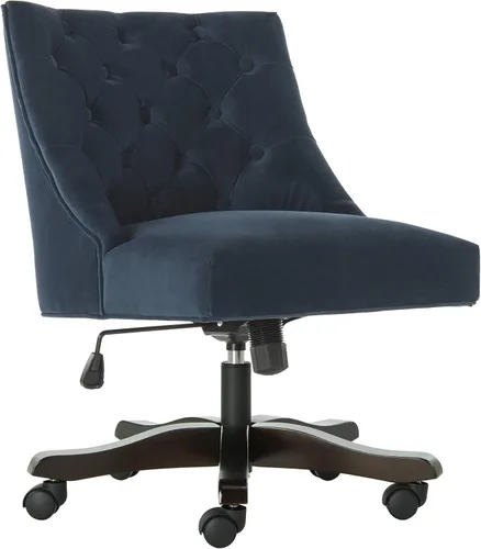 Miniatura 10 de Safavieh Mercer Collection Soho - Silla de escritorio giratoria de lino color crema claro