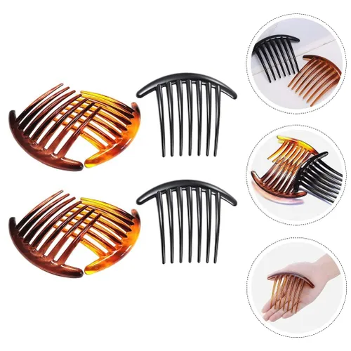 Miniatura 4 de 3 peines laterales de plástico para el cabello, peine giratorio francés de 7 dientes, accesorios de peine de clip, clips de peines laterales