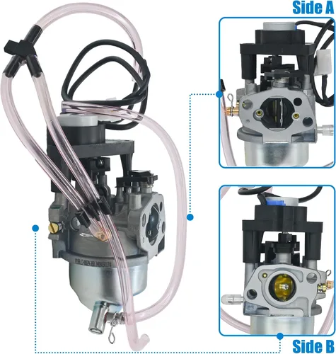 Miniatura 5 de Eu3000is - Repuesto de carburador para generador Honda EU3000i, 16100-ZL0-D66 16100-ZL0-D65 Carb con juntas Filtro de aire Bujía Línea de combustible