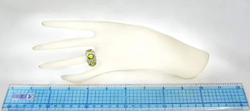 Miniatura 5 de RB Gems - Anillo de plata de ley 925 5 quilates acabado rodiado estilo 3 piedras