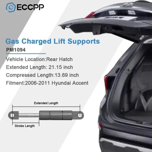 Miniatura 2 de ECCPP Soporte de elevación, puntales de repuesto de escotilla de gas para Hyundai Accent 1.6L 2006-2011, juego de 2