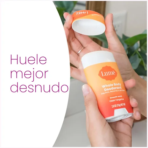 Miniatura 7 de Lume Desodorante para Todo el Cuerpo - Barra Lisa y Sólida - Control de Olores de 72 Horas - Sin Aluminio, Sin Bicarbonato de Sodio y Seguro