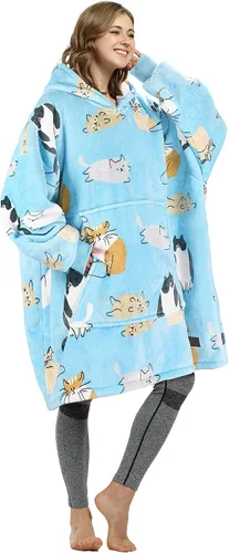 Miniatura 13 de Catalonia Sudadera con Capucha Manta Extragrande, Cómoda Sudadera Sherpa Usable, Regalo para Ella