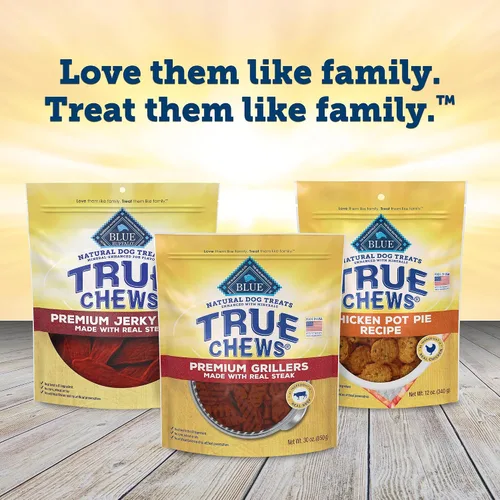 Miniatura 9 de Blue Buffalo True Chews Premium Grillers - Golosinas para perros, fabricadas en los Estados Unidos con ingredientes naturales, bistec, bolsa de 20