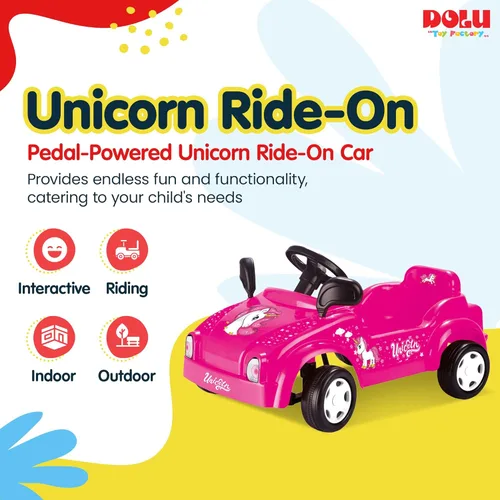 Miniatura 2 de DOLU Vehículo mágico de juguete para niños con bocina incorporada, diversión de conducción en interiores y exteriores para niños pequeños a partir