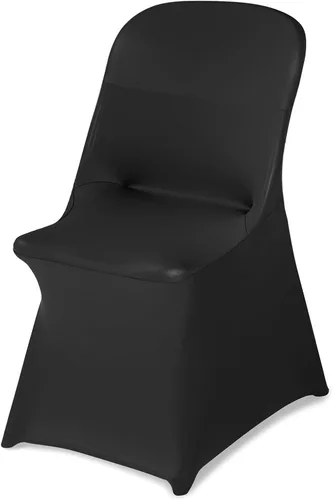 Miniatura 132 de VEVOR 150 fundas blancas para sillas de poliéster y elastano, fundas elásticas para bodas, fiestas, comedor, banquetes, sin pinzas, 150