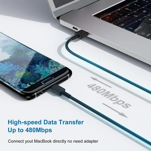 Miniatura 3 de Cargador tipo C de carga rápida, paquete de 2 bloques de carga USB C Android para teléfono y cable de carga de 3 pies, para Samsung Galaxy S8/S9/S10