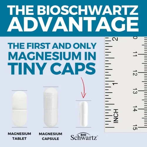 Miniatura 5 de Suplemento quelado de bisglicinato de magnesio – Suplemento de magnesio de alta absorción para soporte muscular, óseo y articular – Sin OMG, sin