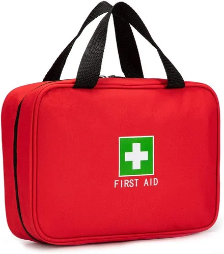 Miniatura 10 de Bolsa de primeros auxilios roja vacía para viajes, bolsa de rescate compacta para responder ante emergencias, almacenamiento de medicinas para Verde
