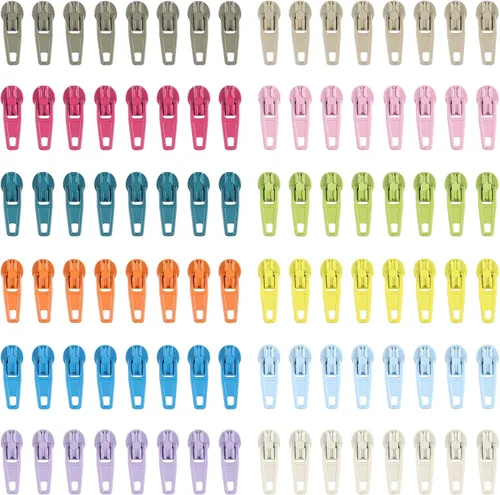 Miniatura 35 de DOITEM 31 yardas, 10 unidades de cremalleras de costura #3, cremalleras de bobina de nailon surtidos para coser con 40 deslizadores de cremallera