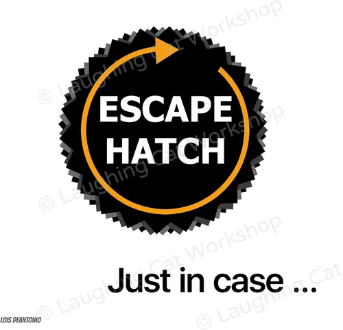 Miniatura 2 de Escape Hatch Sign Teens Hipster Zombie Apocalypse Print Teachers Back to School Dorm decor joke poster Funny Business Office decor Parents Mothers