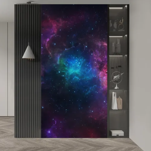 SIGNFORD Mural de pared de galaxia extraíble para dormitorio, sala de estar, 72 x 48 pulgadas