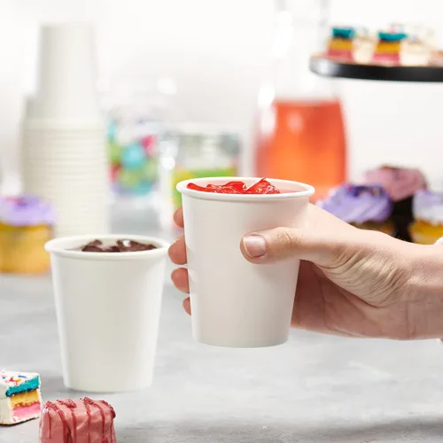 Miniatura 6 de GUSTO [8 onzas - 300 unidades Tazas de papel desechables blancas, Tazas de café caliente - Tazas calientes ecológicas (anteriormente paquete Comfy)]