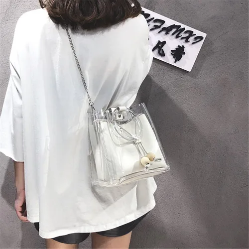 Miniatura 5 de FANCY LOVE - Bolso bandolera para playa con diseño de agua, transparente
