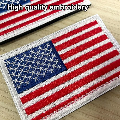 Miniatura 4 de GYGYL - Juego de 6 parches de bandera estadounidense, parches de gancho y bucle para bordar gorras, bolsos, mochilas, chalecos, uniformes militares