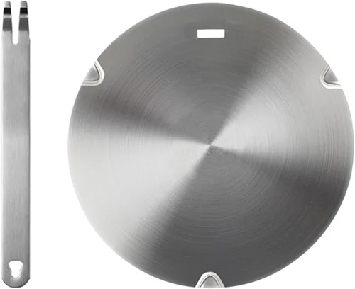 Miniatura 10 de Adaptador de placa de inducción, difusor de calor para estufa de gas y vidrio, disco convertidor de inducción con mango extraíble, placa difusora