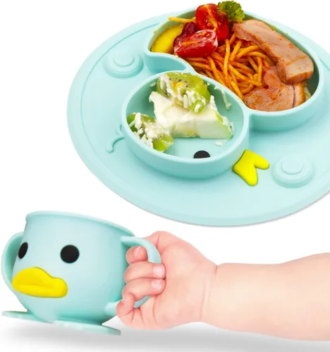 Miniatura 2 de Vaso para niños pequeños, taza de entrenamiento de silicona, taza de destete LED para bebés con doble asa, taza abierta para bebés, irrompible, 7