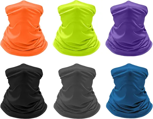Miniatura 7 de Paquete de 6 polainas refrescantes para el cuello, máscara facial para verano, transpirable, antipolvo, UV, bufanda para hombres y mujeres, pesca