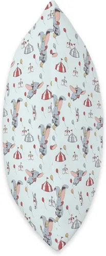 Miniatura 2 de Disney Almohada clásica de Dumbo Circus con estampado de elefante, 16 x 16 pulgadas, multicolor