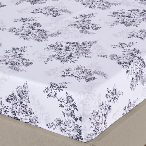 Miniatura 3 de Royal Hotel Bedding Bally - Juego de sábanas de algodón satinado floral, 4 piezas, 100% algodón, tejido de satén superior, suave como la seda