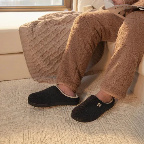 Miniatura 14 de RockDove Pantuflas tipo zueco con forro de sherpa para hombre