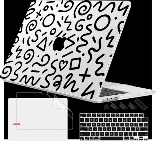 Miniatura 14 de Funda para MacBook Air 2026/2025/2024/2023 de 15 pulgadas M5 A3448/M4 A3241/M3 A3114/M2 A2941, elegante funda protectora rígida para MacBook Air