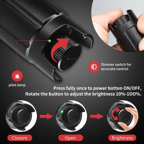 Miniatura 3 de DARKBEAM Linterna IR para suplemento de visión nocturna, luz LED de flash infrarroja de 850 nm recargable, iluminador de largo alcance continuo
