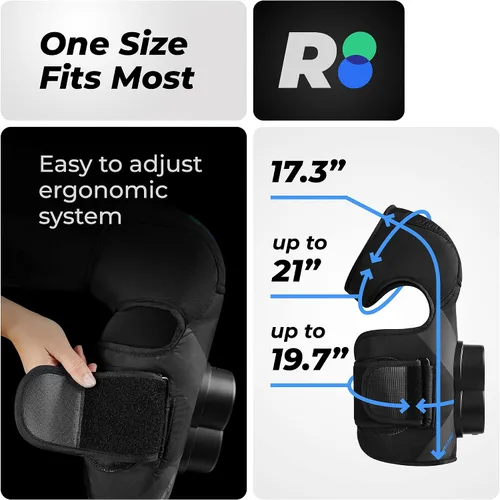 Miniatura 6 de REATHLETE Masajeador de rodilla Xpress para aliviar el dolor Masajeador de piernas con calor y compresión
