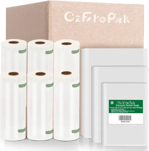 Miniatura 9 de O2frepak 300 bolsas, 100 bolsas de cada tamaño más cuartos de galón de 10 x 13 pulgadas y cuarto de galón de 8 x 12 pulgadas y pinta de 6 x 10