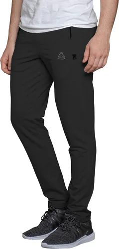 SCR - Pantalones deportivos para hombre, pantalones atléticos de entrepierna larga color negro, gris y azul marino, 30L 32L 34L 36L 38L