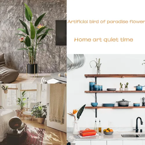 Miniatura 8 de Strelitzia - Flores artificiales de ave del paraíso de 32 pulgadas de tallo largo, 3 unidades, adecuadas para decoración del hogar y exhibición