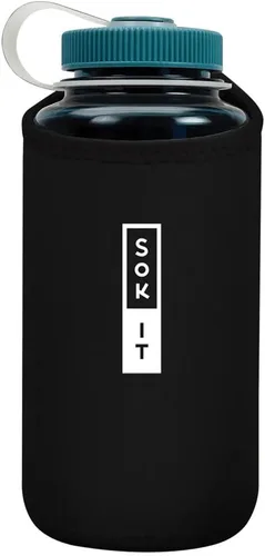 Miniatura 212 de Sok It BotlSok Funda para botella de agua con cubierta de neopreno aislante (Floral abstracto, se ajusta a CamelBak o Nalgene de 12 onzas)
