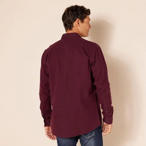 Miniatura 3 de Tienda Essentials - Camisa de franela de manga larga, con ajuste regular y dos bolsillos para hombre
