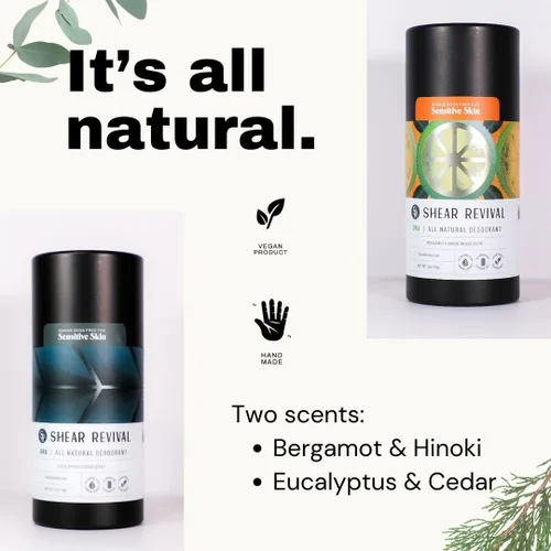 Miniatura 5 de Shear Revival Ora All Natural Deodorant - Aluminum Free, Baking Soda Free Deodorant with Cocoa Butter, Long Lasting, Gentle Formula for All Skin