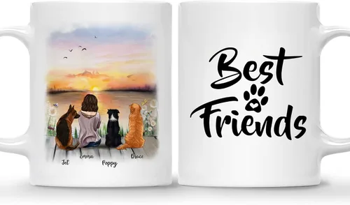 Miniatura 12 de Gossby Taza personalizada – Taza personalizada para perro, taza para mamá, taza para amantes de los perros, taza para mascotas, taza de café