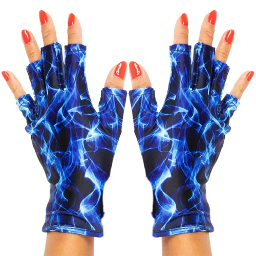 Miniatura 11 de ManiGlovz - Guantes de uñas originales con protección UPF 50+ UV Guantes de manicura de gel y guantes anti UV sin dedos para mujeres Se pueden
