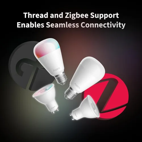 Miniatura 2 de Aqara Thread/Zigbee - Bombilla LED inteligente T2 E26, blanco sintonizable (2000K-9000K), bombilla RGB que cambia de color con 16 millones