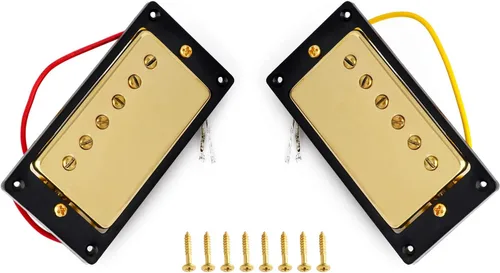Miniatura 8 de Humbucker Pastillas de doble bobina de cuello y puente compatibles con guitarra eléctrica estilo LP para piezas de guitarra, juego de 2 piezas