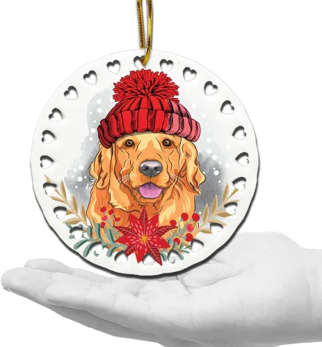 Miniatura 6 de BELLA BUSTA -Adorno de Navidad para perros, decoración navideña para amantes de los perros, estampado de Navidad UV