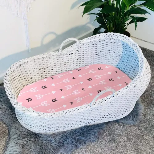 Miniatura 3 de BROLEX - Juego de sábanas elásticas ajustables para moisés, paquete de 2 sábanas para moisés/colchón, unisex, para niños y niñas, ultra suave
