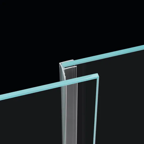 Miniatura 8 de Tira de sellado lateral de puerta de vidrio de silicona flexible de 100 pulgadas sin marco para puerta de vidrio Framelss de 5/16 pulgadas (flexible)