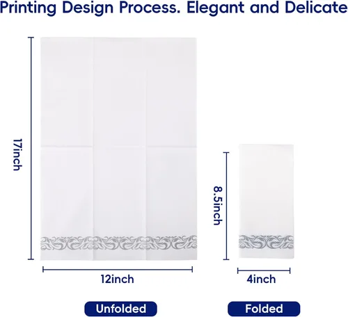 200 toallas de mano desechables, suaves y absorbentes, sensación de lino, servilletas para cena, servilletas decorativas duraderas para baño, buenas