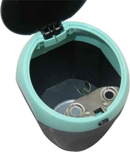 Miniatura 6 de XKH - Mini cenicero portátil taza de cigarrillos cubo trasero cubo humo ceniza titular azul [B078JP9J7B]